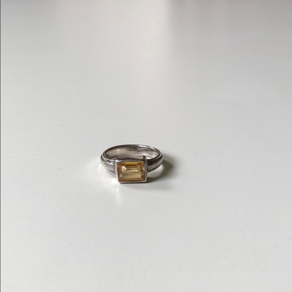 Bask | .925 Sterling Silver Canary Stone Ring - Picture 3 of 9